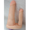 Pênis silicone duplo com vibrador interno