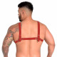 Harness em elástico com metal vermelho