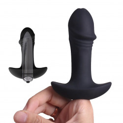 Plug Anal com vibro 12x3,5cm