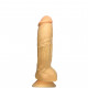 Pênis  silicone Realístico com Escroto  e ventosa 22x5cm