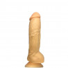 Pênis  silicone Realístico com Escroto  e ventosa 22x5cm