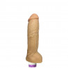 Pênis silicone vibrador interno com escroto   22x5m