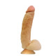Pênis silicone escroto e ventosa 29x5cm