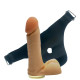 Pênis cybercom vibrador externo e cinto 16x4cm