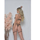 Conjunto em renda e tule
