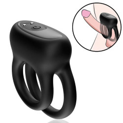 Anel peniano  com vibro e anel escrotal