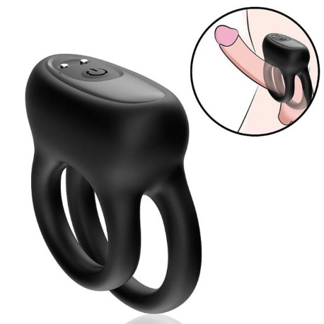 Anel peniano  com vibro e anel escrotal