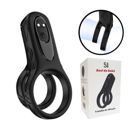 Anel peniano com vibro e pérola