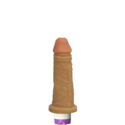 Pênis silicone com Escroto e Vibro Interno 16x3cm