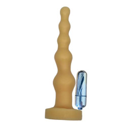 Plug anal Natural 10,5x3cm c/vibro